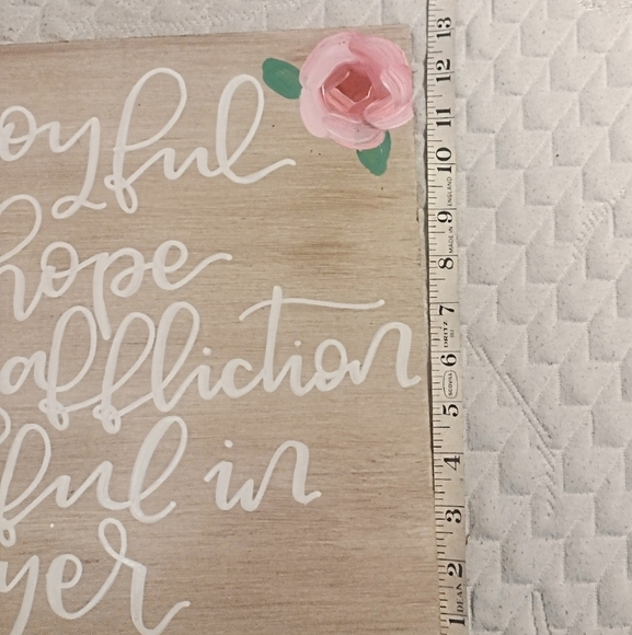 Beautiful Hand Painted Inspirational Scripture Wall Hanging Decor - Picture 5 of 6